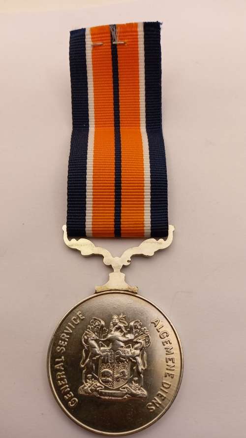 SADF General Service Medal - Full Size - With Ribbon - Numbered.