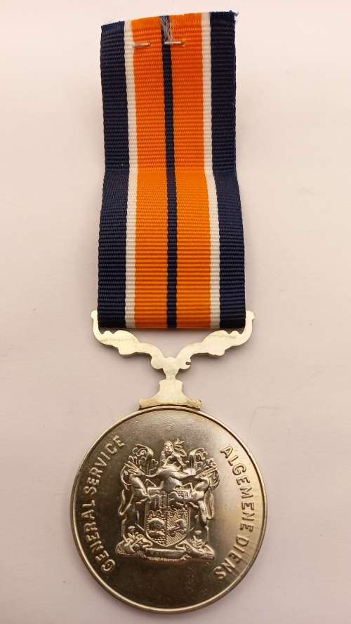 SADF General Service Medal - Full Size - With Ribbon - Numbered.