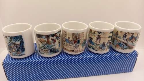 5 Korean Shot Glasses In Box 50X42mm