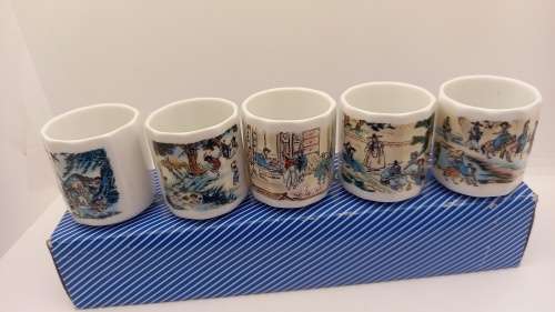 5 Korean Shot Glasses In Box 50X42mm