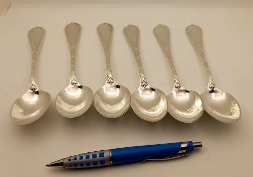 6 x Large Vintage E&Co R Elkington Plate Spoons (High Quality) 189mm