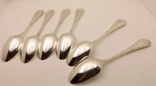 6 x Large Vintage E&Co R Elkington Plate Spoons (High Quality) 189mm