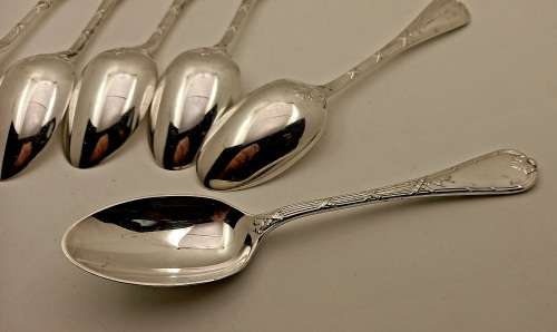 6 x Large Vintage E&Co R Elkington Plate Spoons (High Quality) 189mm