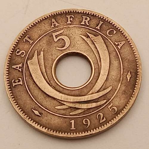 1925   East Africa 5 Cents - George V- Circulated
