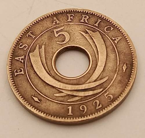 1925   East Africa 5 Cents - George V- Circulated