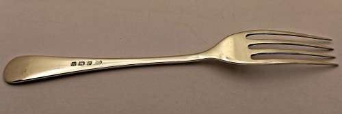 1937 Hallmarked Sterling SILVER Fork 18,8gram-149mm-BIRMINGHAM- England-engraved