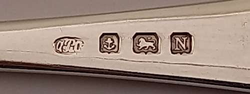 1937 Hallmarked Sterling SILVER Fork 18,8gram-149mm-BIRMINGHAM- England-engraved