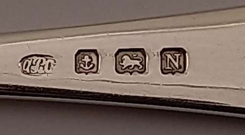 1937 Hallmarked Sterling SILVER Fork 18,8gram-149mm-BIRMINGHAM- England-engraved