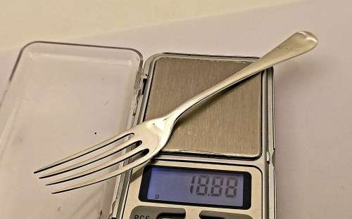 1937 Hallmarked Sterling SILVER Fork 18,8gram-149mm-BIRMINGHAM- England-engraved