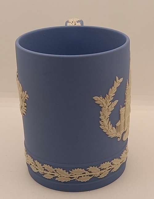 Vintage Blue `Wedgwood` Jasperware Jug (St Pauls Cathedral) Christmas 1972