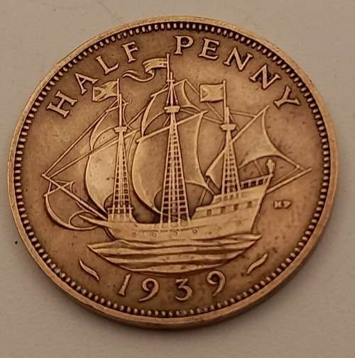 1939 United Kingdom ½ Penny - George VI
