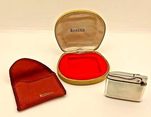 Vintage Ronson Adonis Lighter in Case --Not tested -no Gas