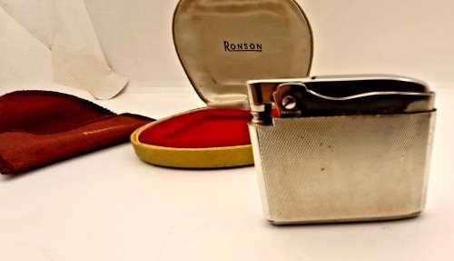 Vintage Ronson Adonis Lighter in Case --Not tested -no Gas