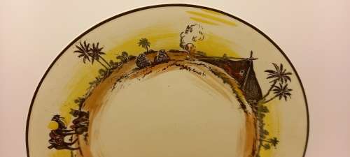 Rare Antique A.J Wilkinson Homeland Series Africa Royal Staffordshire 2 Side plates