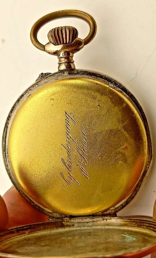 Antique  MK (Michael Kors) Pocket watch not working (for spares) see all photos (lens is loose)