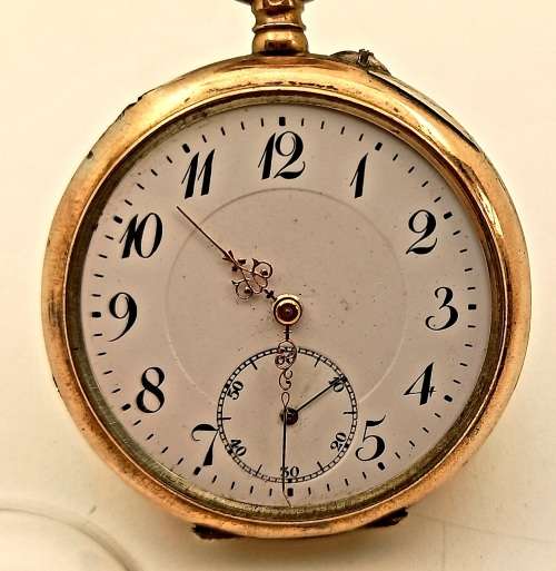 Antique  MK (Michael Kors) Pocket watch not working (for spares) see all photos (lens is loose)