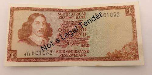 1975 1 Rand - English-Afrikaans - T.W. De jongh