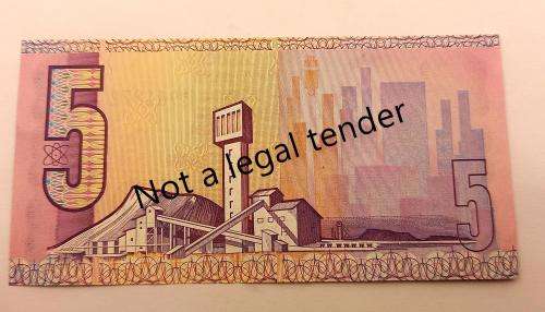 1984 -5 Rand  Uncirculated-Signature de Kock