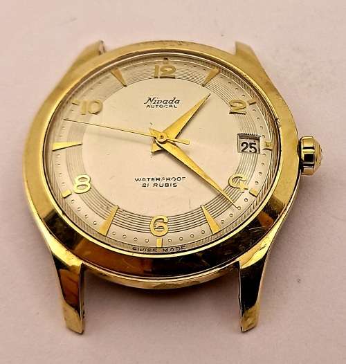 Vintage Nivada Autocal Incabloc Automatic 21 Rubis -Working with Rolled Gold strap