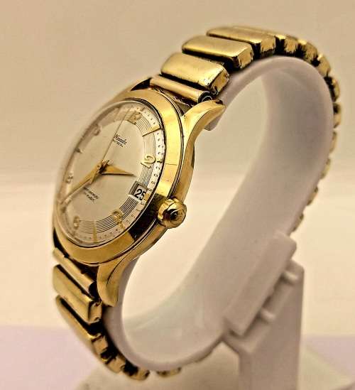 Vintage Nivada Autocal Incabloc Automatic 21 Rubis -Working with Rolled Gold strap
