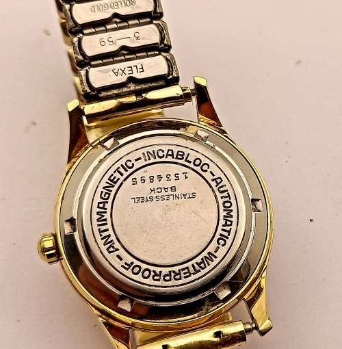 Vintage Nivada Autocal Incabloc Automatic 21 Rubis -Working with Rolled Gold strap