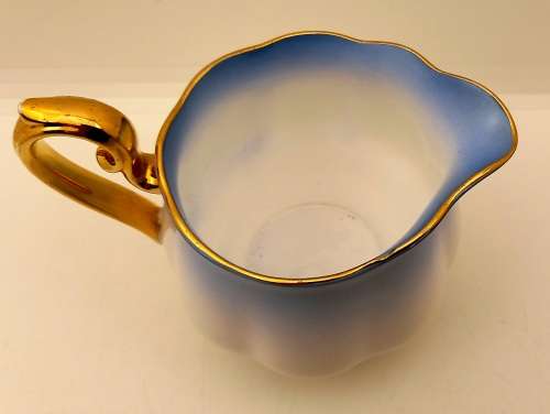 Royal Albert Rainbow Blue Creamer (Very Tiny nick on rim see photos )