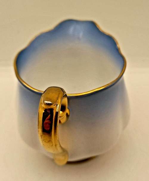 Royal Albert Rainbow Blue Creamer (Very Tiny nick on rim see photos )