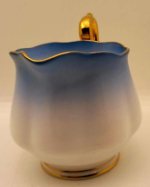 Royal Albert Rainbow Blue Creamer (Very Tiny nick on rim see photos )