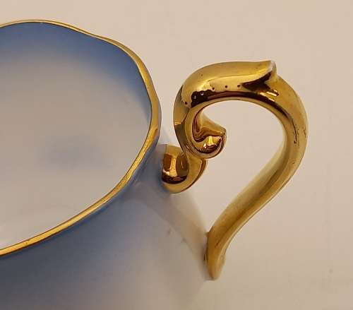 Royal Albert Rainbow Blue Creamer (Very Tiny nick on rim see photos )