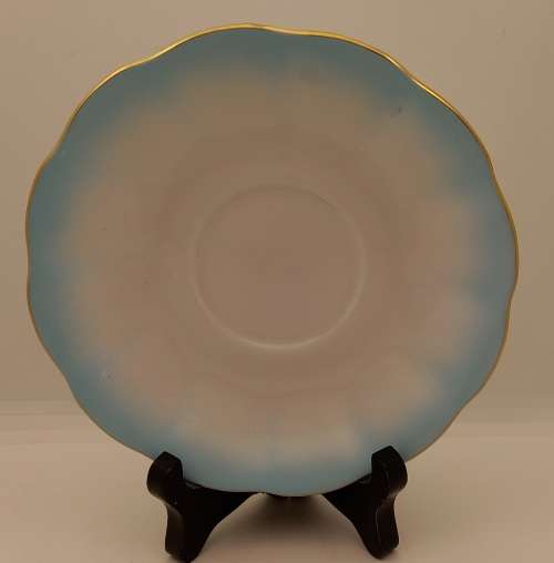 Royal Albert Rainbow Blue  tea Saucer (Back stamp slightly faded)