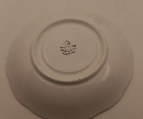 Royal Albert Rainbow Blue  tea Saucer (Back stamp slightly faded)