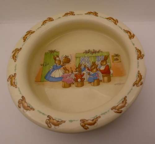 Large Vintage Royal Doulton BUNNYKINS Bowl 45x190mm- Chipped see Photos