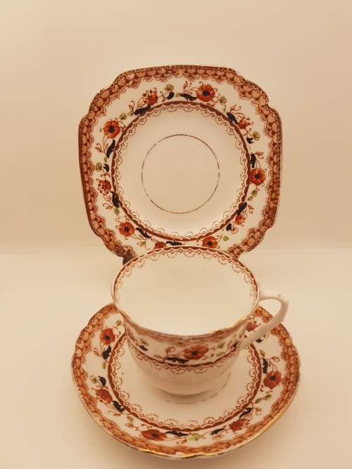 1940-1950's Melba Bone China Trio Made in England- Cup has a Hairline Crack