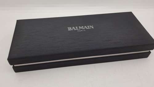 Original Balmain Ball point Pen in Case -Paris- Branded -Liberty - Compare size with parker in Photo