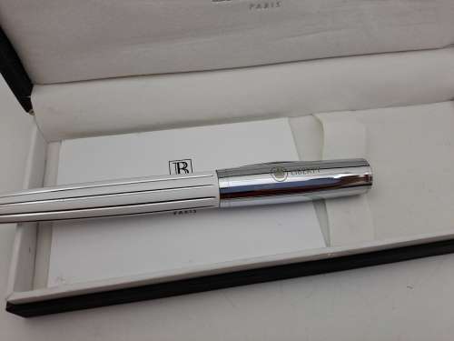 Original Balmain Ball point Pen in Case -Paris- Branded -Liberty - Compare size with parker in Photo