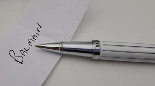 Original Balmain Ball point Pen in Case -Paris- Branded -Liberty - Compare size with parker in Photo