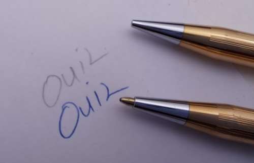 1/20 14ct Gold filled Quil Pen&Pencil set U.S.A- in Original Case - Lifetime Guarantee-Branded