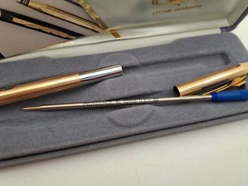 1/20 14ct Gold filled Quil Pen&Pencil set U.S.A- in Original Case - Lifetime Guarantee-Branded