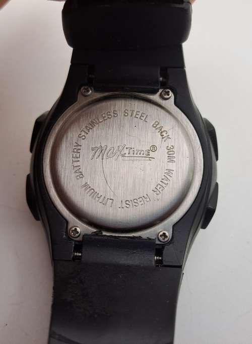 Pre-owned MaxTime WR30m Quartz Watch -Working -New Battery -Rubber Band