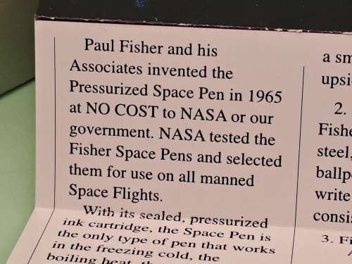 2 1960's original Fisher Astronaut Space Pens used by NASA-writes at every angle even upside down