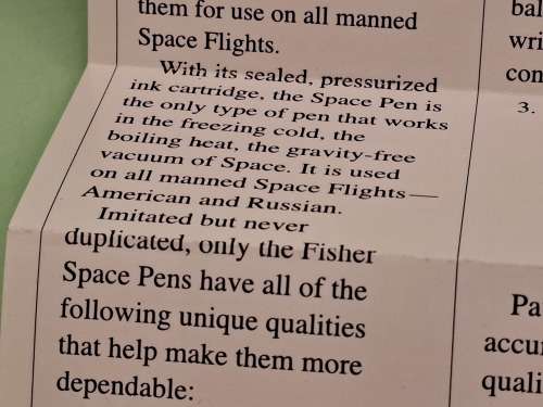 2 1960's original Fisher Astronaut Space Pens used by NASA-writes at every angle even upside down