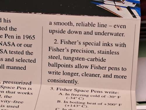 2 1960's original Fisher Astronaut Space Pens used by NASA-writes at every angle even upside down