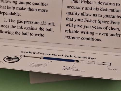 2 1960's original Fisher Astronaut Space Pens used by NASA-writes at every angle even upside down