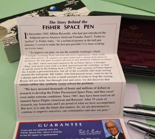 2 1960's original Fisher Astronaut Space Pens used by NASA-writes at every angle even upside down