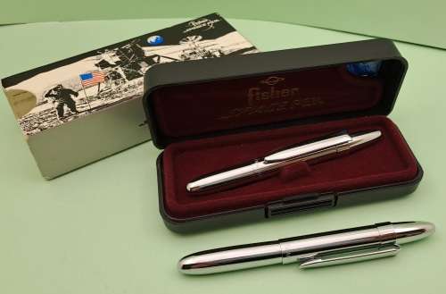 2 1960's original Fisher Astronaut Space Pens used by NASA-writes at every angle even upside down