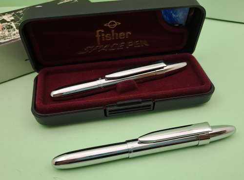 2 1960's original Fisher Astronaut Space Pens used by NASA-writes at every angle even upside down