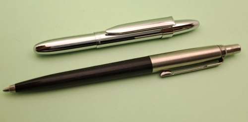 2 1960's original Fisher Astronaut Space Pens used by NASA-writes at every angle even upside down