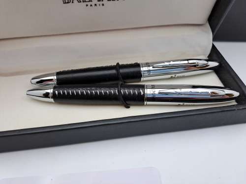Original Balmain roller Ball and Ballpoint Pen in Case -Paris- Branded -RMB  Bank - Paris