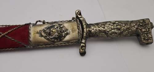 Antique Greek dagger, commemorating the Greek War of Independence, March 17, 1821 with sheath