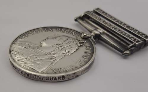 Rare BOER WAR QUEEN'S SOUTH AFRICA MEDAL Defence of Kimberley and OVS -TOWN GUARD PTE C.O Halverson